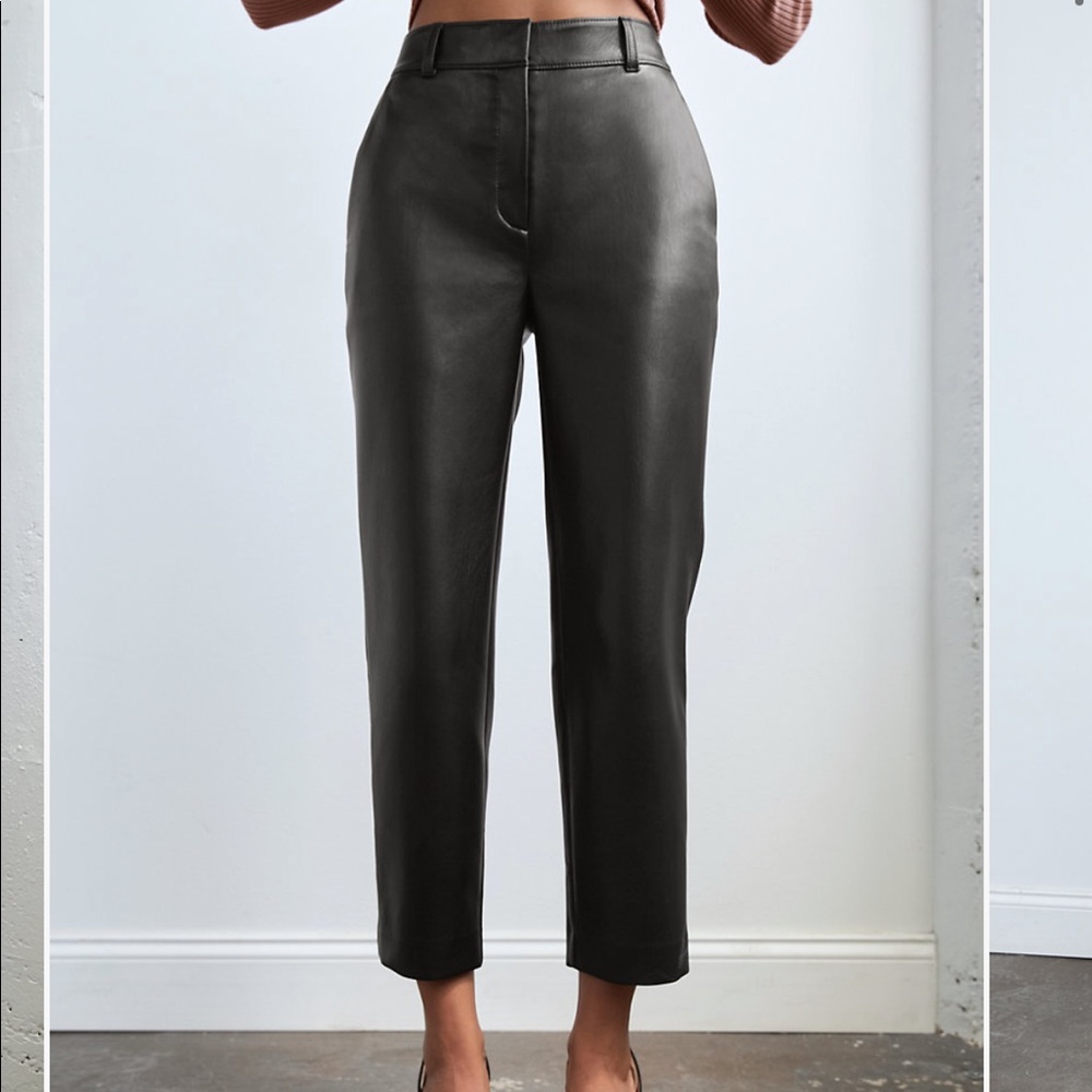 Babaton Mid Rise leather pant - command